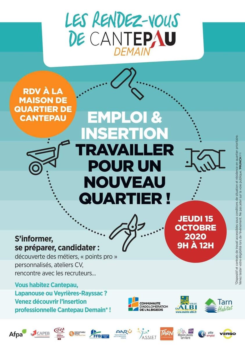 "Les rendez-vous de Cantepau Demain" à la Maison de quartier de Cantepau.