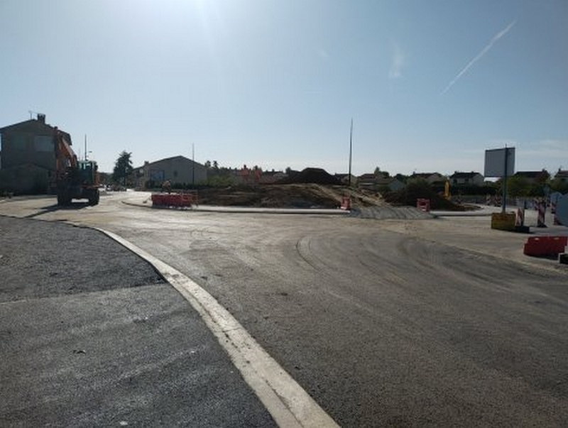 Travaux giratoire Gaston Bouteiller 