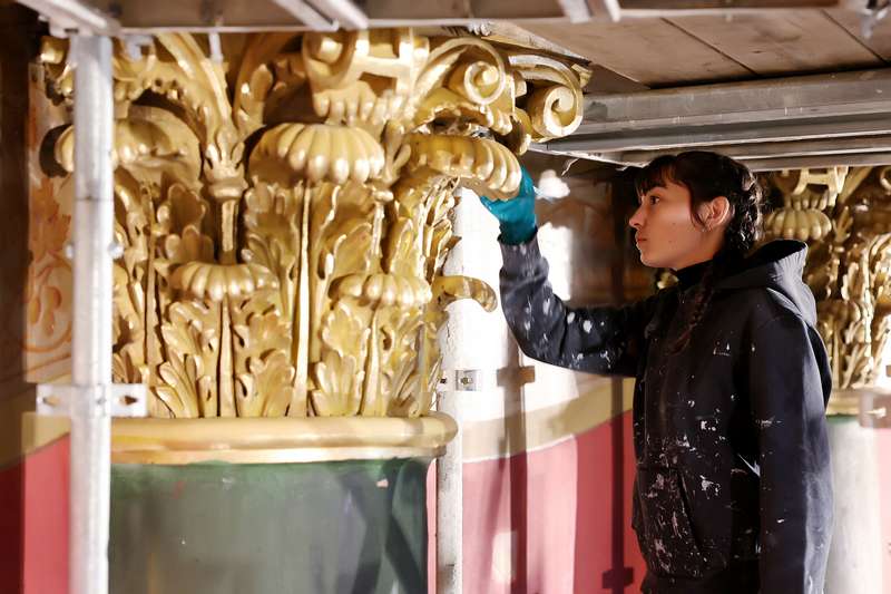 Travaux de restauration du choeur de l'église de la Madeleine 