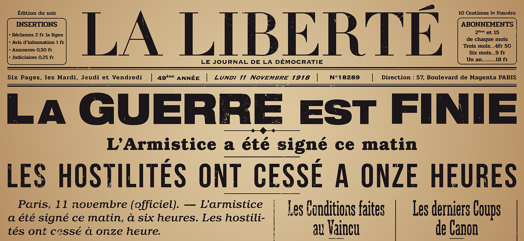 105e anniversaire de l'Armistice de 1918