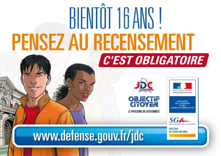 Recensement à 16 ans