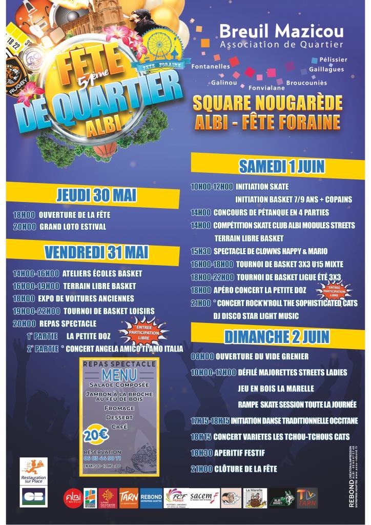 Programmation Fête de quartier du Breuil