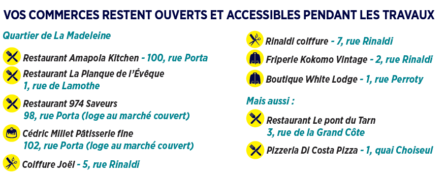 Commerces ouverts