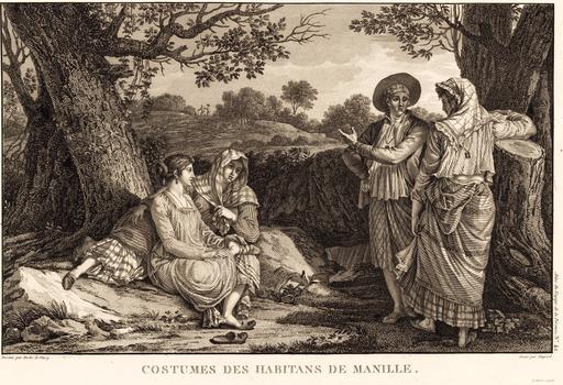 Costume des habitants de Manille, Duché de Vancy, dans Atlas du voyage de Lapérouse