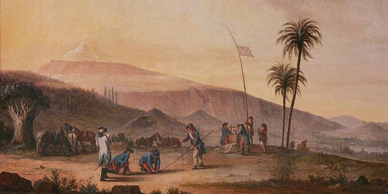 Le chevalier de Borda mesurant la hauteur du pic de Teyde