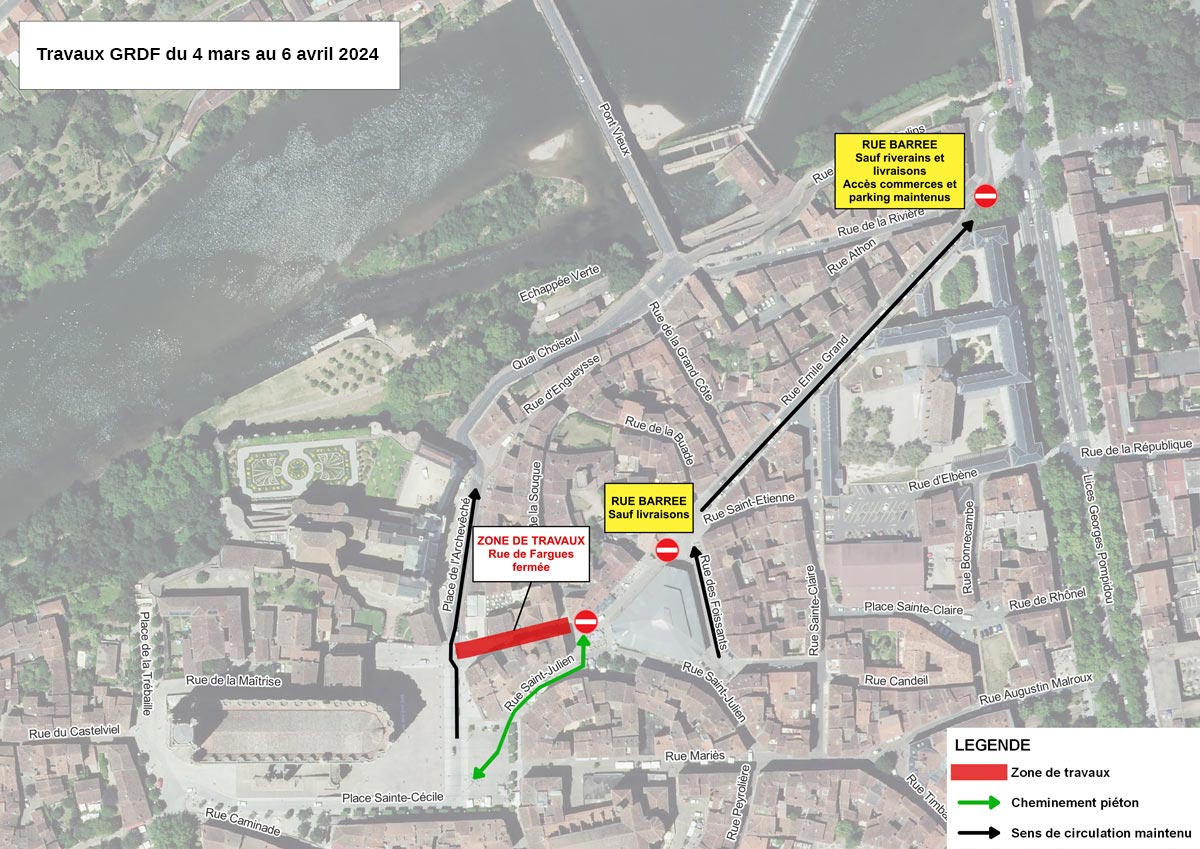 Travaux GRDF du 4 mars au 6 avril 2024