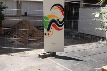 Chantier artistique dans le cadre du projet de rénovation urbaine du quartier de Cantepau.
