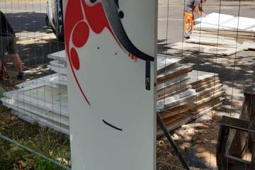 Chantier artistique dans le cadre du projet de rénovation urbaine du quartier de Cantepau.