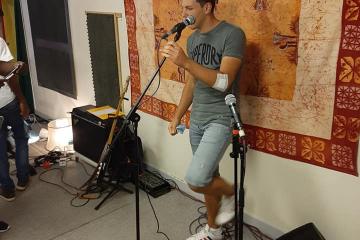 Répétition avec les musiciens de studio ampère