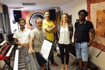 Répétition avec les musiciens de studio ampère