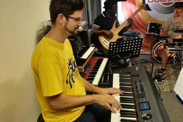 Répétition avec les musiciens de studio ampère