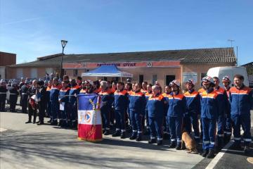 Remise du drapeau et de décorations ce matin lors d’une cérémonie organisée par la Protection Civile du Tarn - 81 en présence de Monsieur le président national