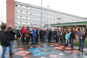 Inauguration des Zelliparks de Lapanouse en présence des habitants du quartier qui, grâce au centre social de « l’Atelier », ont contribué à la mise en valeur des places de stationnements pour les personnes à mobilité réduite....