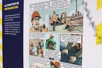  Belvédère du Pont-Vieux - planche de bande dessinée racontant l’histoire du pont
