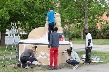 Chantiers loisirs jeunes - Peinture Cantepau J02