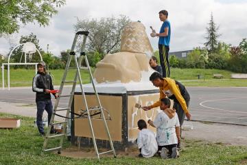 Chantiers loisirs jeunes - Peinture Cantepau J02