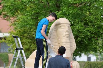 Chantiers loisirs jeunes - Peinture Cantepau J02