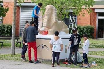 Chantiers loisirs jeunes - Peinture Cantepau J02