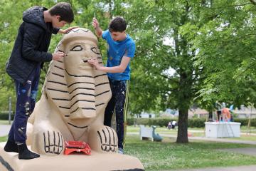 Chantiers loisirs jeunes - Peinture Cantepau J02