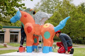 Chantiers loisirs jeunes - Peinture Cantepau J02