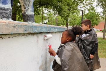 Chantiers loisirs jeunes - Peinture Cantepau J02