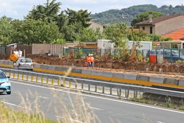 Travaux mur anti-bruit rocade