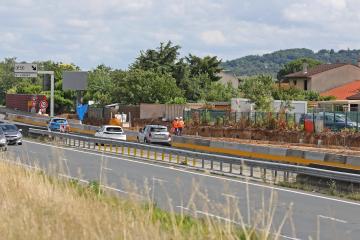 Travaux mur anti-bruit rocade