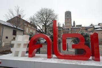 Albi sous son manteau de neige