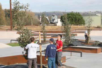 Plantation d'arbres au Skate Park 