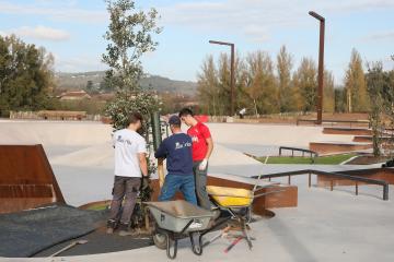 Plantation d'arbres au Skate Park 