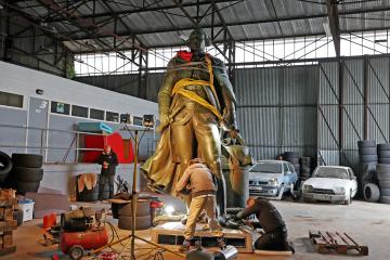 Statue Lapérouse - Remise sur socle