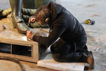 Statue Lapérouse - Remise sur socle