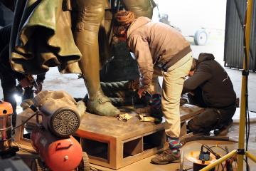 Statue Lapérouse - Remise sur socle