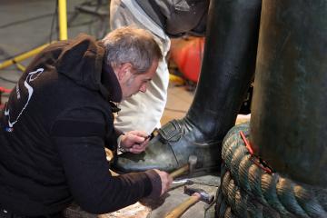 Statue Lapérouse - Remise sur socle