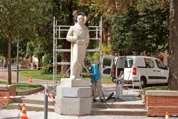 Restauration de la statue du colonel Teyssier