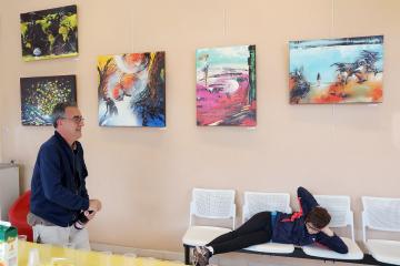 Vernissage de l'exposition Vébé à Cantepau