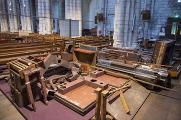 Démontage de l'orgue de Saint Salvi