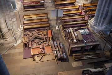 Démontage de l'orgue de Saint Salvi