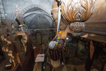 Démontage de l'orgue de Saint Salvi