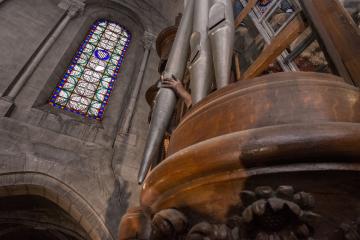 Démontage de l'orgue de Saint Salvi