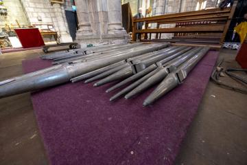 Démontage de l'orgue de Saint Salvi