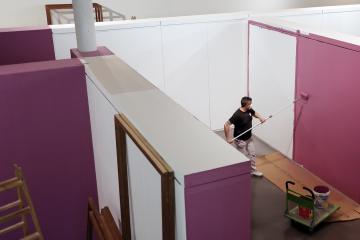 Musée Toulouse Lautrec : préparation de l'exposition Montmartre