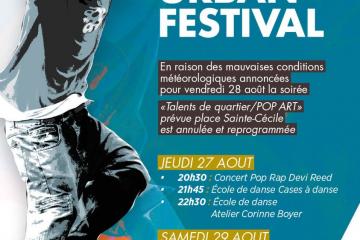 Urban Festival - modification de la programmation