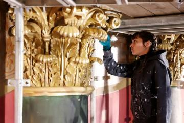 Travaux de restauration du choeur de l'église de la Madeleine 
