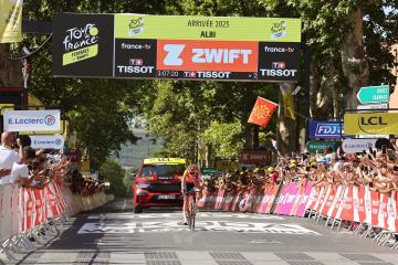 Arrivée du Tour de France Femmes avec Zwift le 27 juillet 