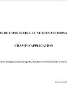 Champ d’application du permis de construire