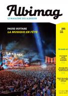 Couverture de l'Albimag de juin 2022 avec une photo de la scène de Pause Guitre Sud de France.