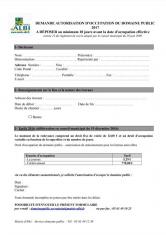 Formulaire de demande d'autorisation d'installation d'une benne