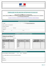 Formulaire de declaration détenteurs de volailles