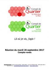 Conseil de quartier Le Marranel Jarlard 26 septembre 2017
